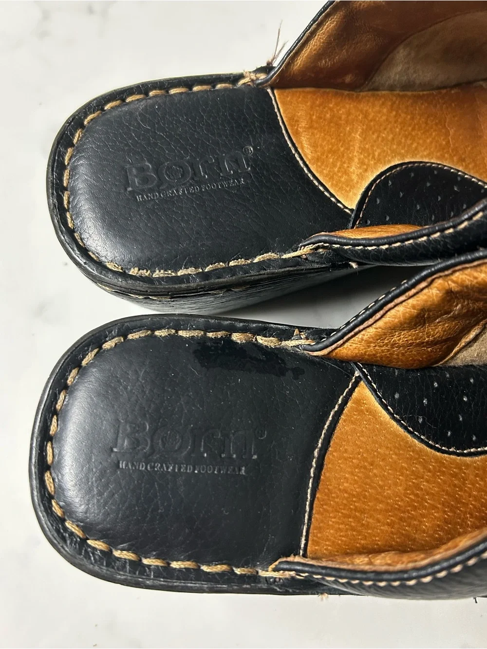 Børn Black Leather Mule Clogs Comfort Shoes Women’s 8.5W Estimated